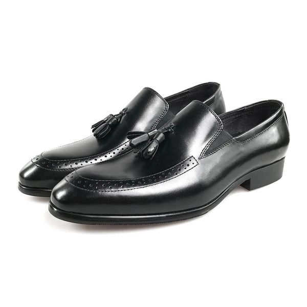 loafersmens business shoes leather dress shoes slip on tassel italian designer formal shoes for wedding oxfords, Black
loafersmens business shoes leather dress shoes slip on tassel italian designer formal shoes for wedding oxfords, Black