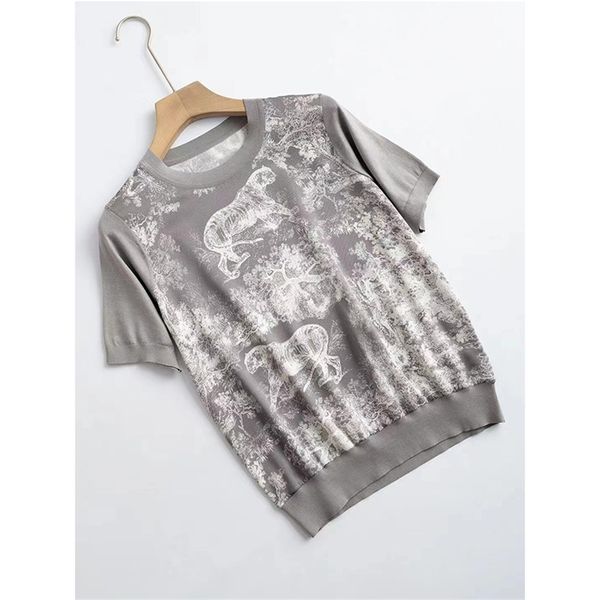 french silk knitting needle heavy industry neck t-shirt 80% off factory wholesale, Gray
french silk knitting needle heavy industry neck t-shirt 80% off factory wholesale, Gray