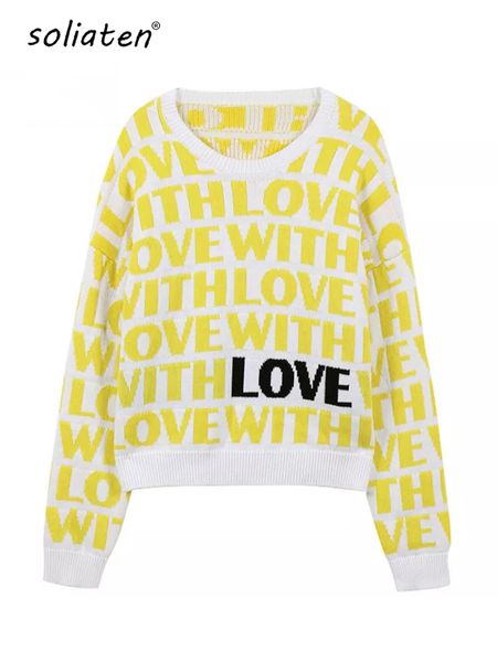 thick women yellow love letter jacquard sweaters and pullovers knitted o-neck autumn winter sweet c-028, White;black
thick women yellow love letter jacquard sweaters and pullovers knitted o-neck autumn winter sweet c-028, White;black