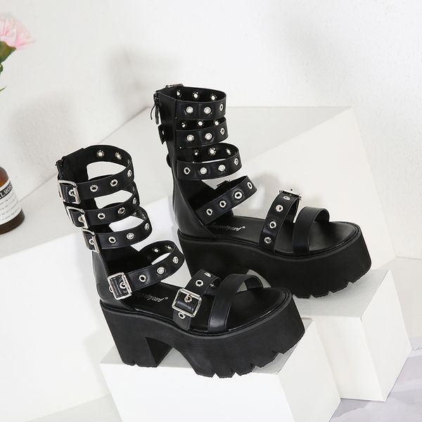 women sandals platform 2022 summer open-toe fashion belt buckle roman sandals women thick-soled high-heele sandals women, Black
women sandals platform 2022 summer open-toe fashion belt buckle roman sandals women thick-soled high-heele sandals women, Black