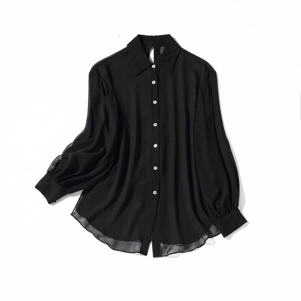 women's blouses & shirts breathable open back cardigan design summer women's silk long sleeved mulberry lapel shirt pite, White
women's blouses & shirts breathable open back cardigan design summer women's silk long sleeved mulberry lapel shirt pite, White