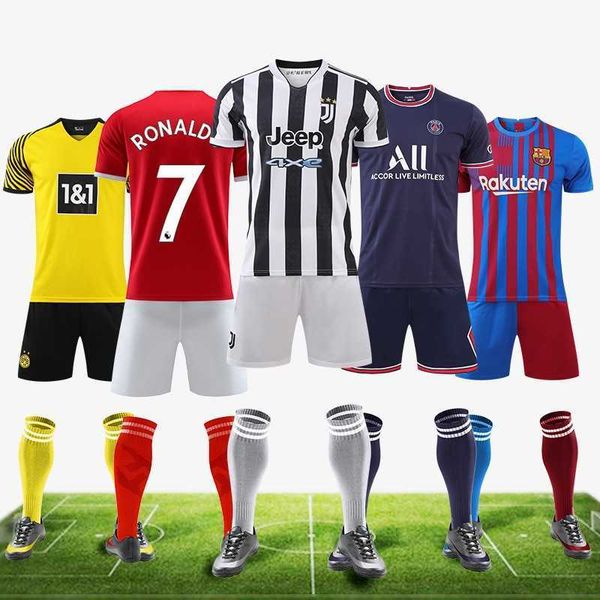 european and american club football t-shirt suit men's short-sleeved training suit jersey leisure and entertainment suit, White;black
european and american club football t-shirt suit men's short-sleeved training suit jersey leisure and entertainment suit, White;black