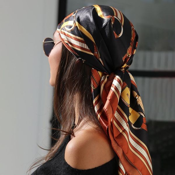 summer scarf women luxury brand square 90 90cm hoofddoek sjaal foulard bandana shawl satin hijab silk headband hair scarves, Blue;gray
summer scarf women luxury brand square 90 90cm hoofddoek sjaal foulard bandana shawl satin hijab silk headband hair scarves, Blue;gray