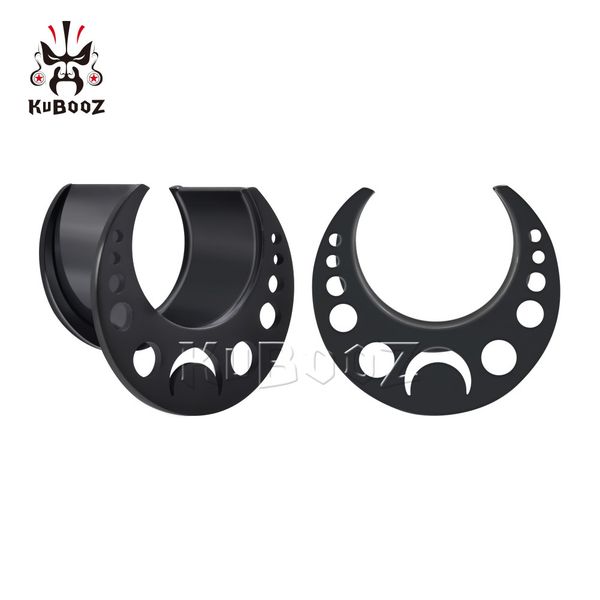 kubooz stainless steel notched cutout moon pattern tunnels ear plugs body piercing jewelry earring gauges stretchers expanders wholesale 8mm, Silver
kubooz stainless steel notched cutout moon pattern tunnels ear plugs body piercing jewelry earring gauges stretchers expanders wholesale 8mm, Silver