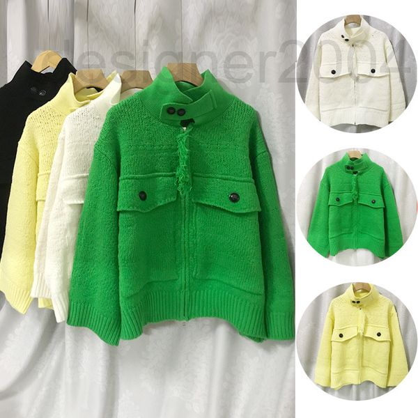 women's sweaters designer heavy industry stand collar sweater coat women's wear 2021 autumn and winter new korean loose knit cardi, White;black
women's sweaters designer heavy industry stand collar sweater coat women's wear 2021 autumn and winter new korean loose knit cardi, White;black