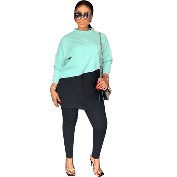 women's two piece pants autumn long sleeve round collar loose casual contrast color hoodie, White
women's two piece pants autumn long sleeve round collar loose casual contrast color hoodie, White