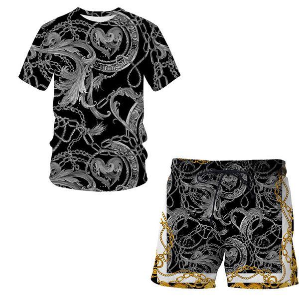 summer luxury high end 3d printed men's t-shirt shorts set men's sportswear o neck casual short sleeve men's clothing suit 22, Gray
summer luxury high end 3d printed men's t-shirt shorts set men's sportswear o neck casual short sleeve men's clothing suit 22, Gray