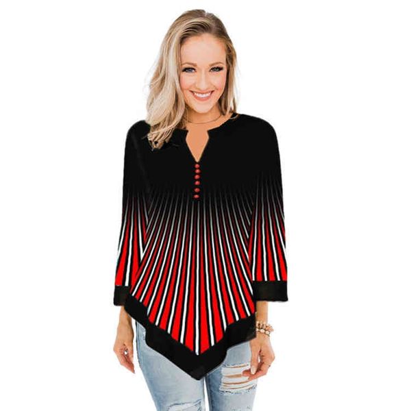 spring and summer street trendsetter round neck gradient printing loose women's t-shirt, White
spring and summer street trendsetter round neck gradient printing loose women's t-shirt, White