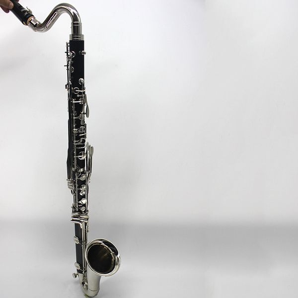 factory wholesale bass clarinet b-b-b hard bakelite silver plated cl-bc002 full range
factory wholesale bass clarinet b-b-b hard bakelite silver plated cl-bc002 full range