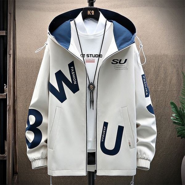 mens jacket spring hooded coats casual style plus velvet trend streetwear zipper male fashion brand designer clothing 220815, Black;brown
mens jacket spring hooded coats casual style plus velvet trend streetwear zipper male fashion brand designer clothing 220815, Black;brown