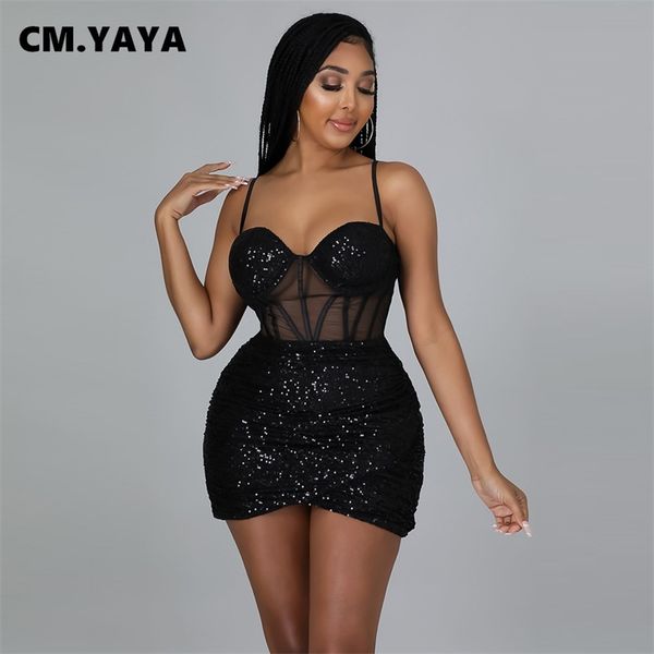 cm.yaya women mini dress sequins mesh see-through strap bodycon dresses night club party vestidos fashion clothing summer 220516, Black;gray
cm.yaya women mini dress sequins mesh see-through strap bodycon dresses night club party vestidos fashion clothing summer 220516, Black;gray