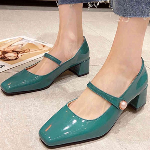 dress shoes rimocy elegant pearl buckle patent leather mary janes lady square toe thick heel pumps woman british shallow women 220416, Black
dress shoes rimocy elegant pearl buckle patent leather mary janes lady square toe thick heel pumps woman british shallow women 220416, Black
