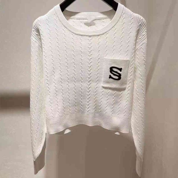 women's knits tees french elegant sweater spring summer solid round neck short women, White
women's knits tees french elegant sweater spring summer solid round neck short women, White