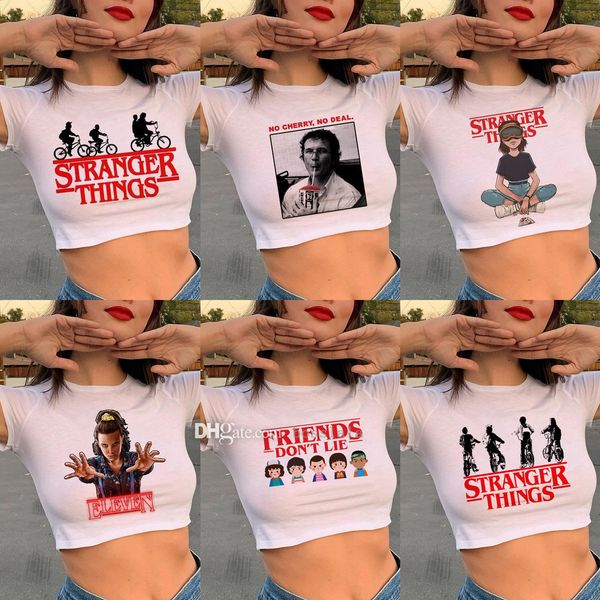t shirt for women designer girls cotton navel exposed printed t-shirt summer short sleeve mini tee, White
t shirt for women designer girls cotton navel exposed printed t-shirt summer short sleeve mini tee, White