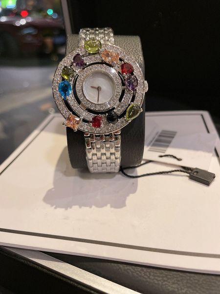 luxury designer watches watch for woman multicolored diamonds citrine peridot blue z and garnet quartz2105, Slivery;brown
luxury designer watches watch for woman multicolored diamonds citrine peridot blue z and garnet quartz2105, Slivery;brown