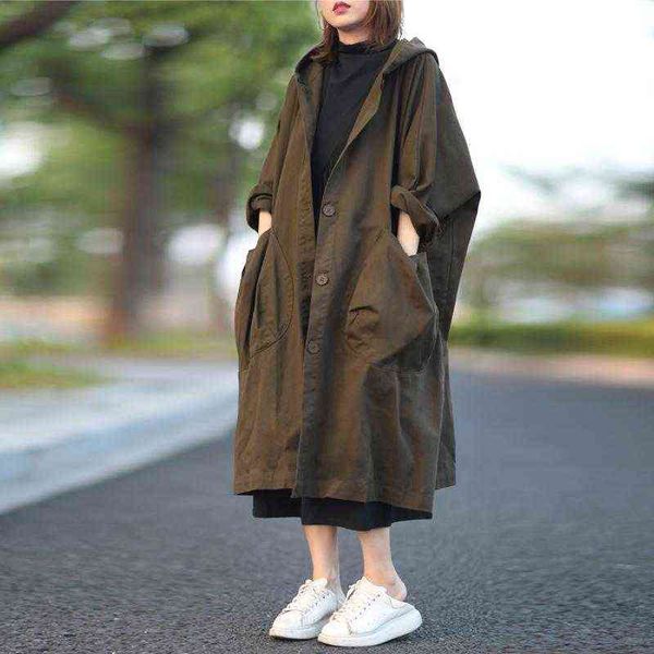 women's trench coats 2021 autumn loose plus size hooded single breasted windbreaker simple solid color all-match women long coat rh748, Tan;black
women's trench coats 2021 autumn loose plus size hooded single breasted windbreaker simple solid color all-match women long coat rh748, Tan;black