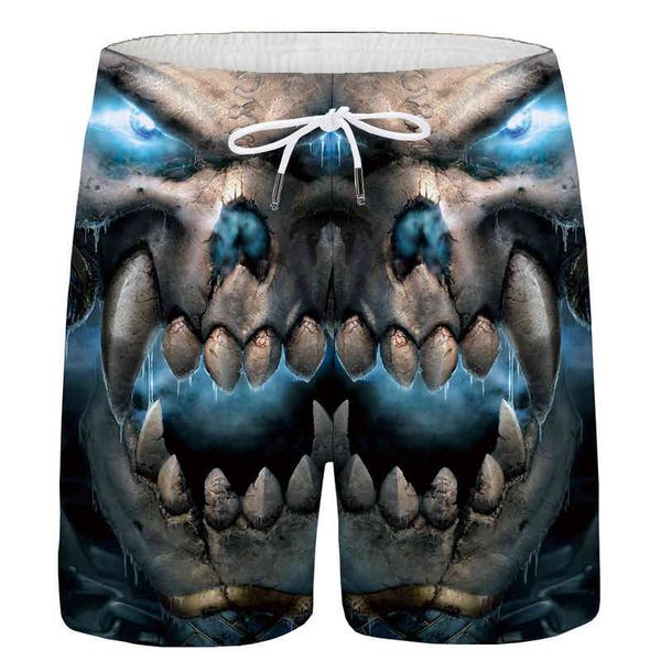 men's shorts kyku skeleton 3d digital printed capris casual sports pants, White;black
men's shorts kyku skeleton 3d digital printed capris casual sports pants, White;black