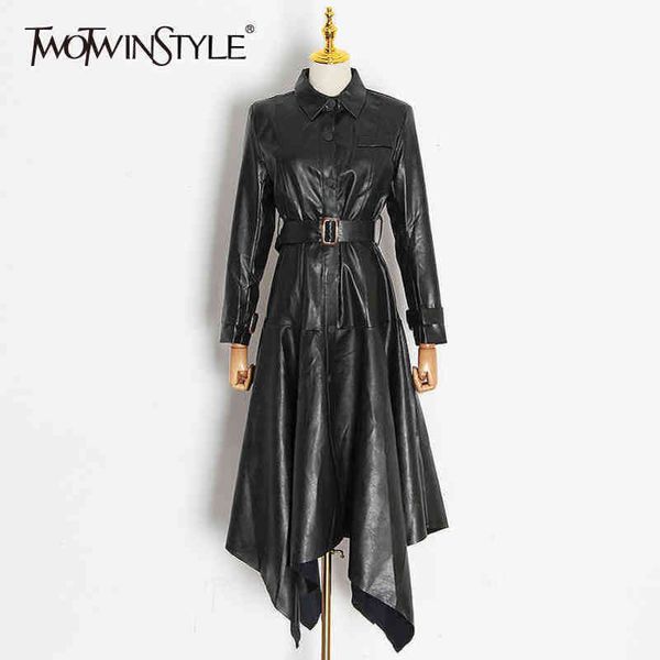 temperament pu leather windbreaker for women lapel long sleeve high waist sashes casual windbreakers female fashion 210423, Black
temperament pu leather windbreaker for women lapel long sleeve high waist sashes casual windbreakers female fashion 210423, Black