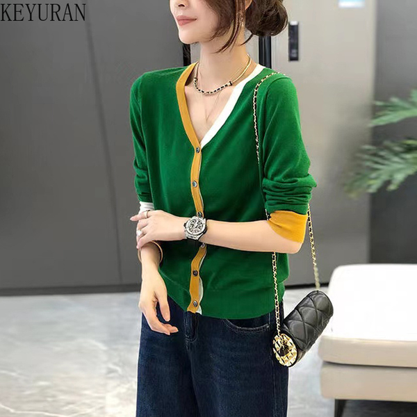 v-neck knitted cardigan women 2022 spring fall korean fashion v-neck long sleeve thin green cardigans sweater female jacket, White;black
v-neck knitted cardigan women 2022 spring fall korean fashion v-neck long sleeve thin green cardigans sweater female jacket, White;black