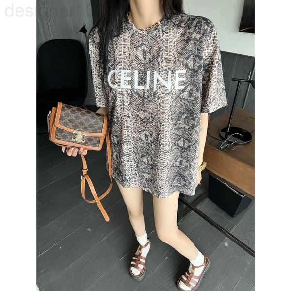 women's t-shirt designer ce22ss spring and summer new products loose leisure fashion short sleeve round neck t-shirt snake special fore, White
women's t-shirt designer ce22ss spring and summer new products loose leisure fashion short sleeve round neck t-shirt snake special fore, White