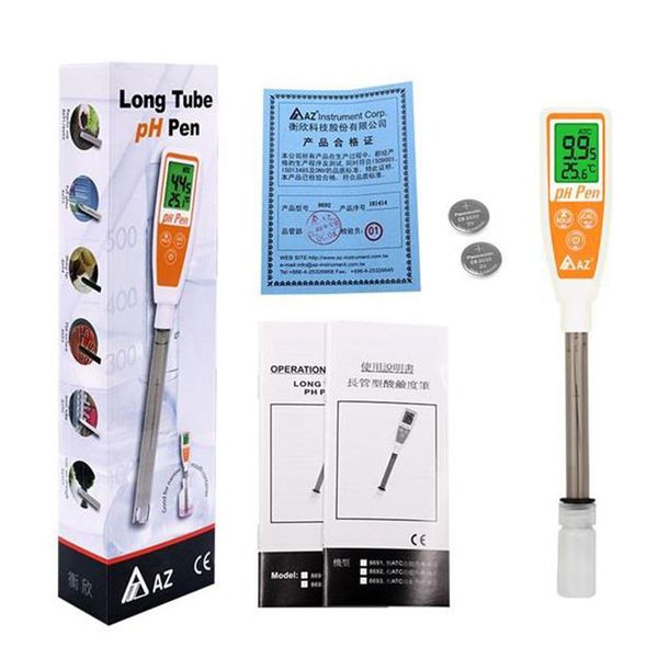 az8693 long tube full glass ph pen meter water quality tester ph monitor ph detector
az8693 long tube full glass ph pen meter water quality tester ph monitor ph detector