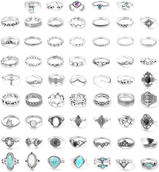 band rings knuckle ring set for women joint stackable midi finger bohemian retro vintage jewelry amwxt, Silver
band rings knuckle ring set for women joint stackable midi finger bohemian retro vintage jewelry amwxt, Silver