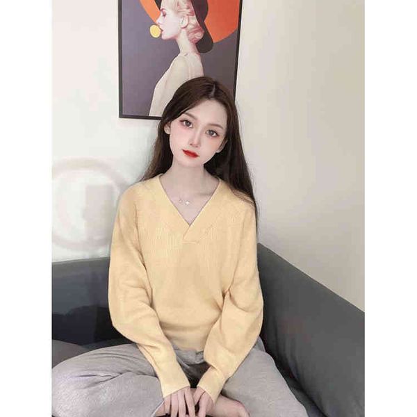 women's knits & tees yuan quality women's wear autumn and winter cashmere v-neck loose knitted sweater pullover, White
women's knits & tees yuan quality women's wear autumn and winter cashmere v-neck loose knitted sweater pullover, White