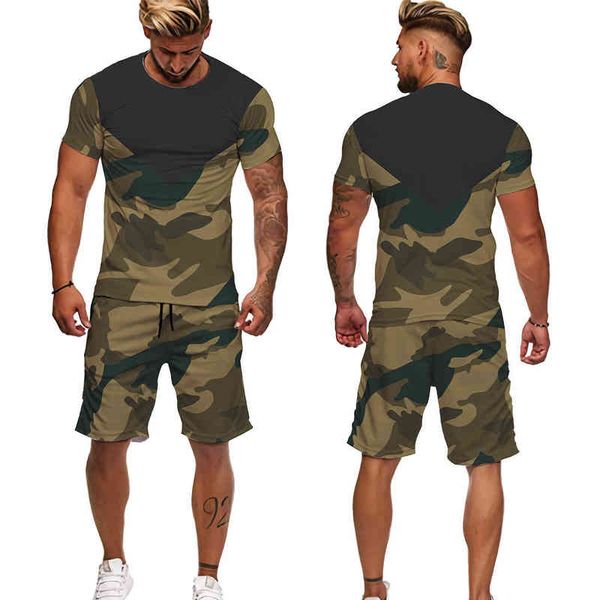 summer tshirt+shorts 2pcs outfits set tracksuit men's oversized clothes military style 3d camouflage printed sportswear sets men g22041, Gray
summer tshirt+shorts 2pcs outfits set tracksuit men's oversized clothes military style 3d camouflage printed sportswear sets men g22041, Gray
