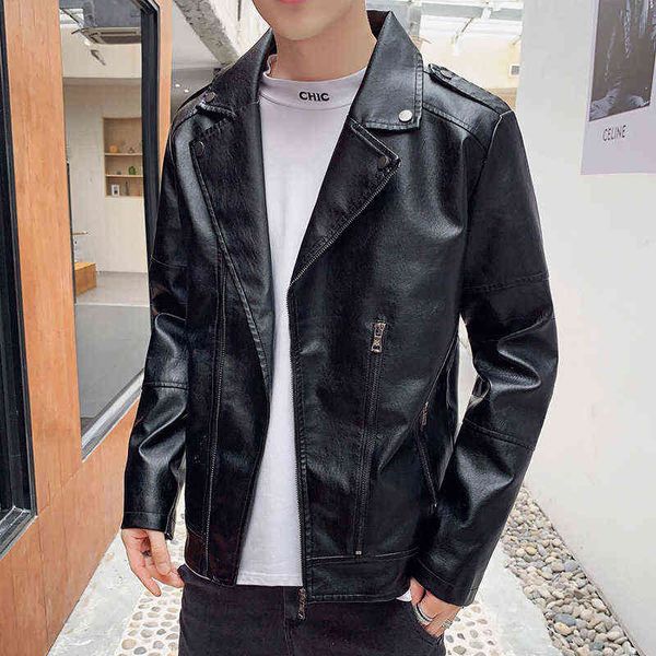 black motorcycle pu leather jacket male korean fashion vintage outerwear men 2022 autumn winter new turndown collar casual coat t220728
black motorcycle pu leather jacket male korean fashion vintage outerwear men 2022 autumn winter new turndown collar casual coat t220728