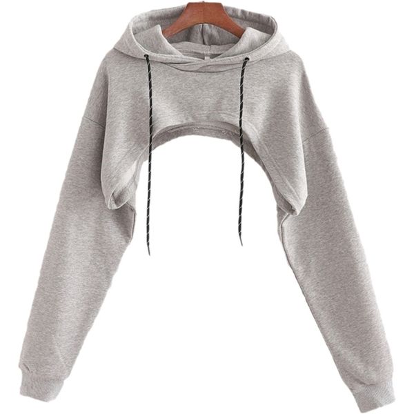 women solid color long sleeve drawstring hoodies cut out backless super short sweatshirt harajuku pullover crop 220812, Black
women solid color long sleeve drawstring hoodies cut out backless super short sweatshirt harajuku pullover crop 220812, Black