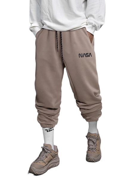 men letter graphic drawstring waist sweatpants t2l9#, Black 
men letter graphic drawstring waist sweatpants t2l9#, Black