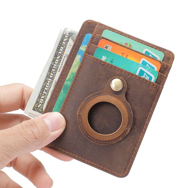 air tag card holder anti-theft rfid wallet multi-card slot card holders genuine leather coin purse vintage men wallets, Brown;gray
air tag card holder anti-theft rfid wallet multi-card slot card holders genuine leather coin purse vintage men wallets, Brown;gray