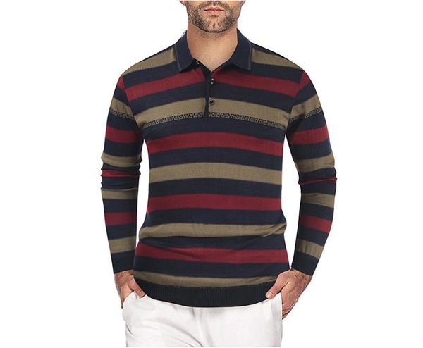 men's polos 2022 spring autumn mens shirt fashion striped print long sleeve men turn down collar male t shirts streetwear, White;black
men's polos 2022 spring autumn mens shirt fashion striped print long sleeve men turn down collar male t shirts streetwear, White;black