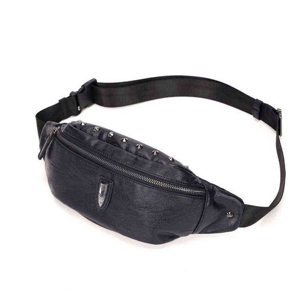 annmouler fashion punk waist bag pu leather fanny pack rivet phone pouch black chest shoulder hip 220531
annmouler fashion punk waist bag pu leather fanny pack rivet phone pouch black chest shoulder hip 220531