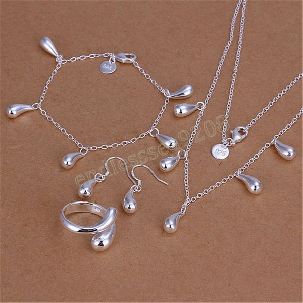 silver water droplets bracelet necklace earrings rings jewelry set for women fashion party christmas gifts
silver water droplets bracelet necklace earrings rings jewelry set for women fashion party christmas gifts