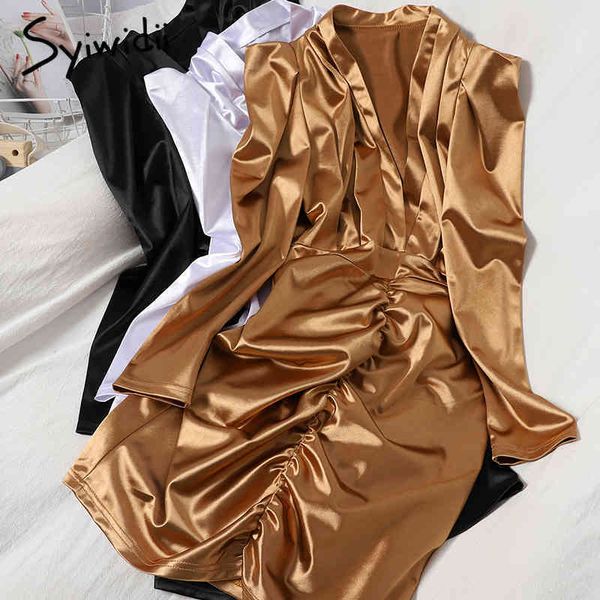 fashion folds high waist dresses women puff long sleeve vneck aline solid black white clothing autumn korean 210415, Black;gray
fashion folds high waist dresses women puff long sleeve vneck aline solid black white clothing autumn korean 210415, Black;gray