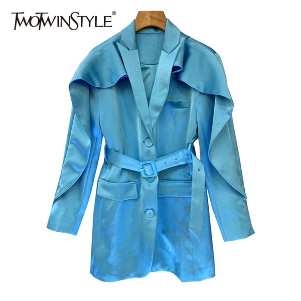 temperament solid blazer for women notched long sleeve sashes casual blazers female fashion clothing 210423, White;black
temperament solid blazer for women notched long sleeve sashes casual blazers female fashion clothing 210423, White;black