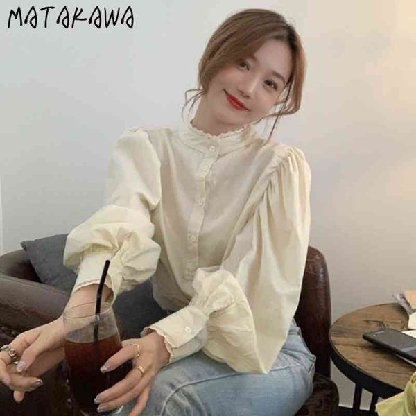lantern sleeve ladies shirt front and back two women blouses spring korean chic stand blusas 210506, White
lantern sleeve ladies shirt front and back two women blouses spring korean chic stand blusas 210506, White