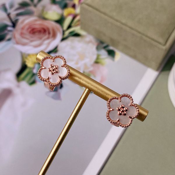 natural shell earrings for women clover charm dangle earrings ladybug four leaf flowers rose gold plated, Silver 
natural shell earrings for women clover charm dangle earrings ladybug four leaf flowers rose gold plated, Silver