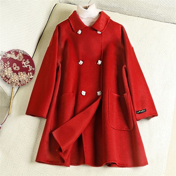 paragraph double-sided cashmere coat female 2020 spring new han edition cloth doll brought little double-breasted coat lj200928, Black
paragraph double-sided cashmere coat female 2020 spring new han edition cloth doll brought little double-breasted coat lj200928, Black