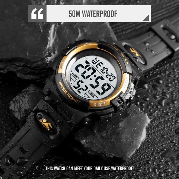 50m waterproof wristwatches kids digital watch alarm calendar chronograph sport watches for children boys girls 1266 clock, Slivery;brown
50m waterproof wristwatches kids digital watch alarm calendar chronograph sport watches for children boys girls 1266 clock, Slivery;brown