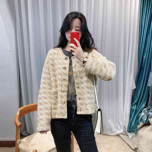 women's knits & tees s family autumn and winter women's gold sequin tweed knitted cardigan short coat french long sleeve top, White
women's knits & tees s family autumn and winter women's gold sequin tweed knitted cardigan short coat french long sleeve top, White