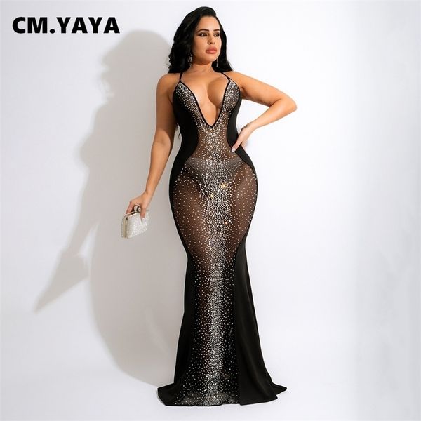 cm.yaya women mermaid maxi dress for party spaghetti strap v-neck diamonds drill mesh see though patchwork long dresses 220516, Black;gray
cm.yaya women mermaid maxi dress for party spaghetti strap v-neck diamonds drill mesh see though patchwork long dresses 220516, Black;gray
