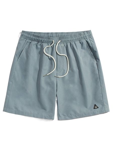 men letter patched detail drawstring waist shorts l21m#, White;black
men letter patched detail drawstring waist shorts l21m#, White;black