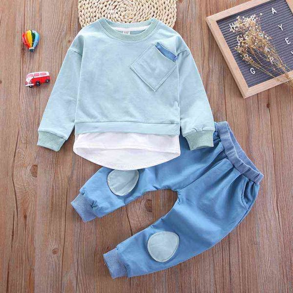 children's clothing suits boys and girls long sleeve t-shirt pants 2-piece set pocket contrast patch suit casual sportswear g220509, White
children's clothing suits boys and girls long sleeve t-shirt pants 2-piece set pocket contrast patch suit casual sportswear g220509, White