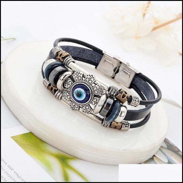 link chain bracelets jewelry punk turkish evil eye stainless steel bend mtilayer leather bracelet man woman charm flower jewe dhjtl, Black
link chain bracelets jewelry punk turkish evil eye stainless steel bend mtilayer leather bracelet man woman charm flower jewe dhjtl, Black
