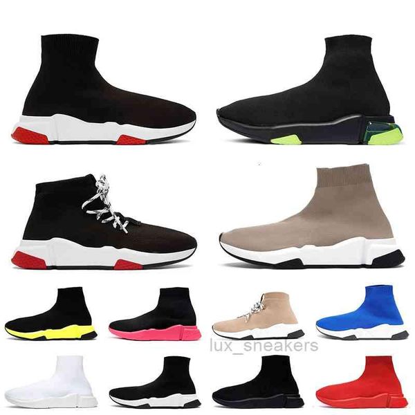 womens mens luxurys designers socks shoes fashion boots beige red black white graffiti clear sole paris''balencaiga''tri