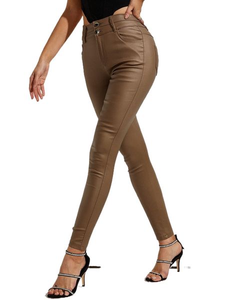 apperloth a high waist pu leather skinny pants p0dq#, Black;white