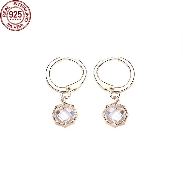 new s925 sterling silver earrings charms simple and versatile geometric design round zircon female women wedding jewelry gifts, Golden
new s925 sterling silver earrings charms simple and versatile geometric design round zircon female women wedding jewelry gifts, Golden