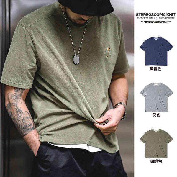 men's t-shirts madden work clothes american style 260g three-dimensional knitted short sleeved t-shirt embroidered half t-shirt men, White;black
men's t-shirts madden work clothes american style 260g three-dimensional knitted short sleeved t-shirt embroidered half t-shirt men, White;black